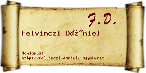 Felvinczi Dániel névjegykártya